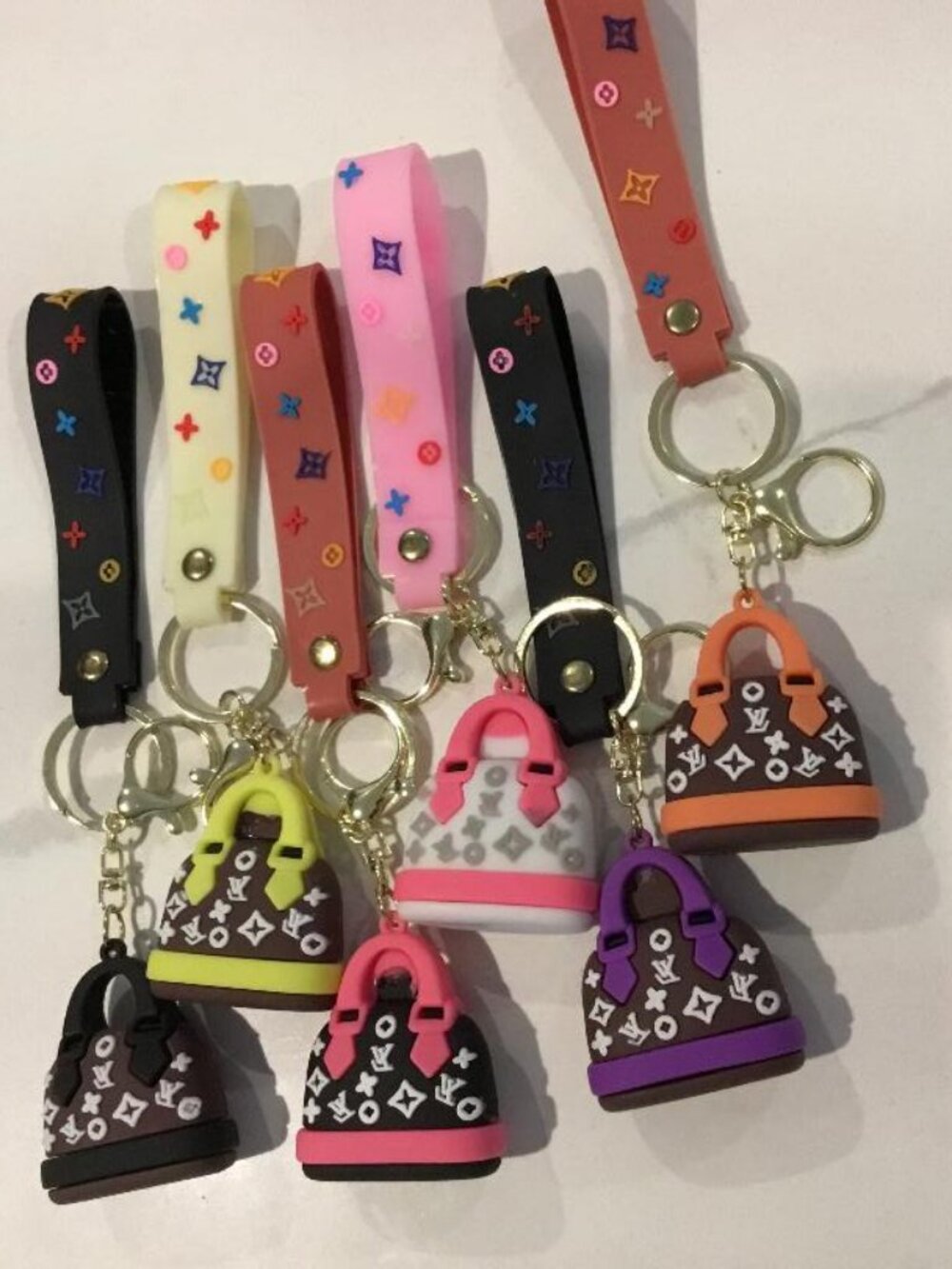 Colorful Mini Bag Keychain Charms- Your Choice - New